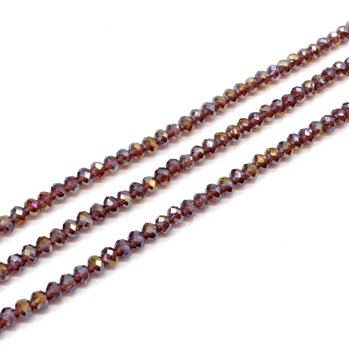 6mm crystal beads amethyst ab, pack of 100 — AB finish, faceted for jewelry making and beadwork