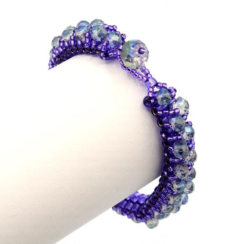Grace Bracelet Makes 2 electric violet bracelet making kit — DIY set with beads and instructions for creating handmade jewelry