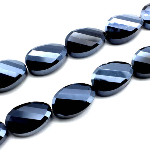 13mm crystal beads hematite — faceted for jewelry making and beadwork