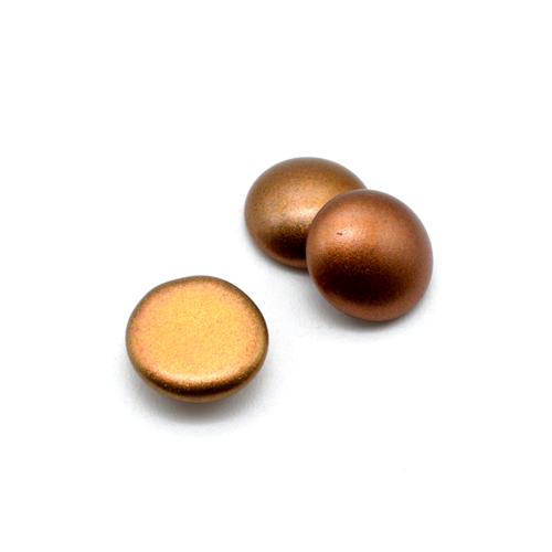 Par Puca Cabochon - 14mm - Yellow Gold Metallic Iris