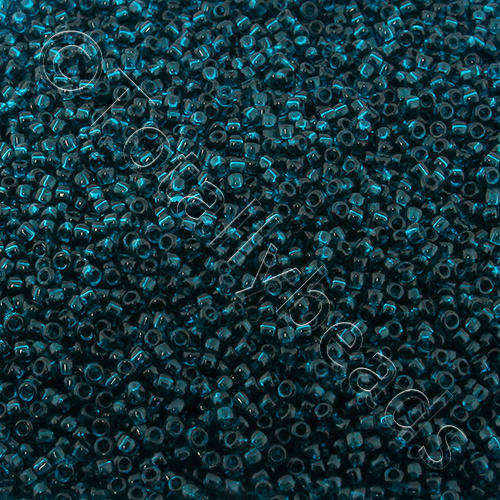 Toho Size 15 Seed Beads 10g - Transparent Capri blue