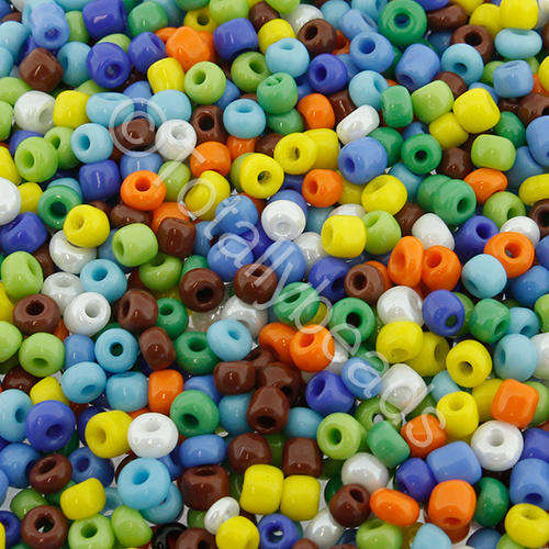 Seed Beads Opaque Mixed - Size 8 100g