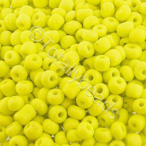 Seed Beads Opaque Yellow - Size 6 100g