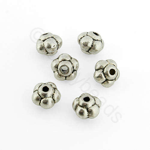 Antique Silver Metal Bead - Bubble 5x6mm 25pcs