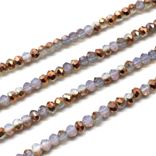 3mm crystal beads lilac mirror, pack of 150 — faceted for jewelry making and beadwork