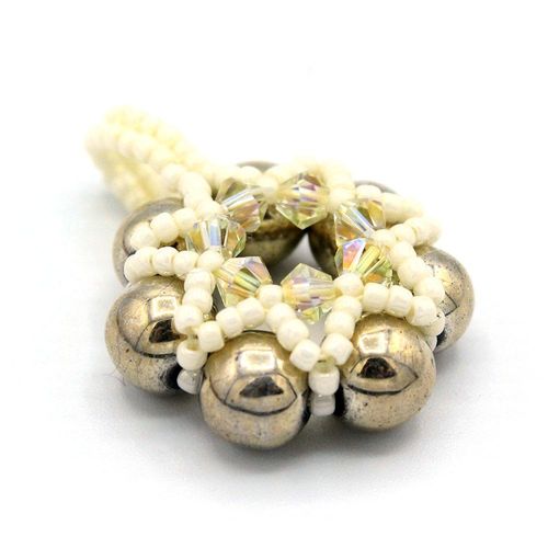 Astera Beaded Pendant chiffon jewelry making kit — DIY set with beads and instructions for creating handmade jewelry