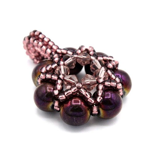Astera Beaded Pendant sangria jewelry making kit — DIY set with beads and instructions for creating handmade jewelry