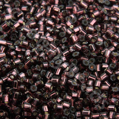 Toho Size 11 Hex Seed Beads 10g - Silver Lined Amethyst