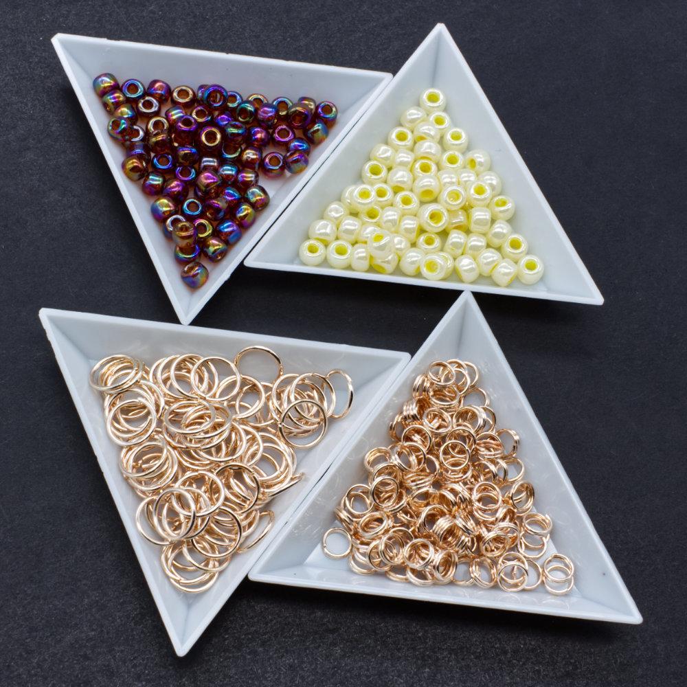 Cleo Chain Maille Bracelet makes 2 rose gold bracelet making kit — DIY set with beads and instructions for creating handmade jewelry