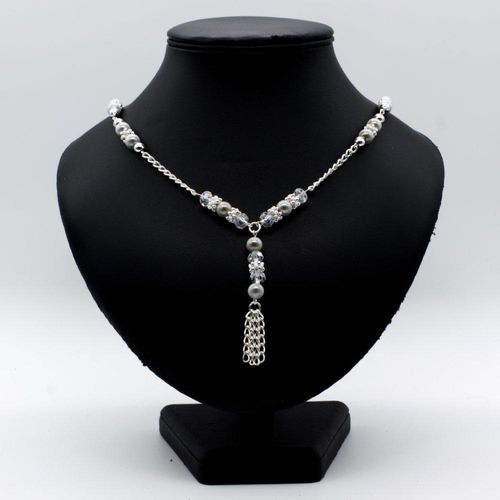 Esme Necklace white necklace making kit — DIY set with beads and instructions for creating handmade jewelry
