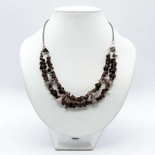 Amara Necklace smoky quartz necklace making kit — DIY set with beads and instructions for creating handmade jewelry