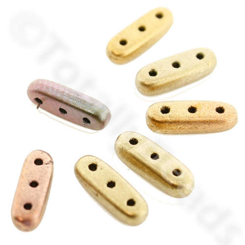 10mm Czech glass glass beads matte metallic bronze iris — pack of 30, high-quality two-hole beads ideal for jewelry making, bead weaving,…