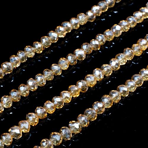 3.5mm crystal beads dk champagne 150pc — faceted for jewelry making and beadwork