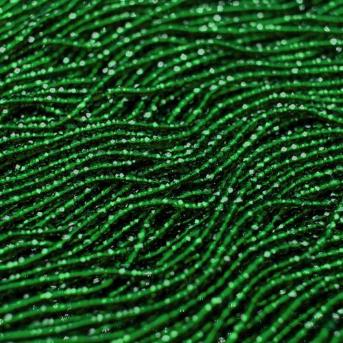 1.5mm crystal beads teal green — faceted for jewelry making and beadwork