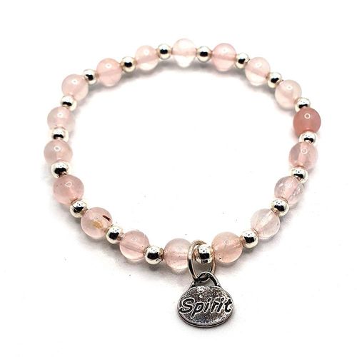 Faith Gemstone Bracelet rose quartz bracelet making kit — DIY set with beads and instructions for creating handmade jewelry
