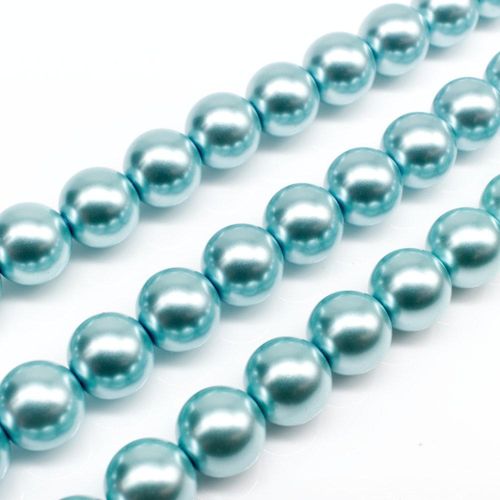 Glass Pearl Round Beads 10mm Iceburg for jewellery making