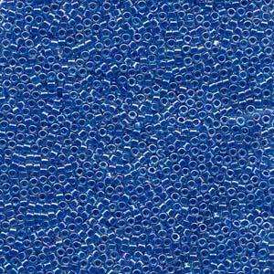 size 11 Miyuki Delica seed beads lined blue ab db077 5g — 5g pack, premium Japanese cylinder beads perfect for bead weaving, embroidery,…