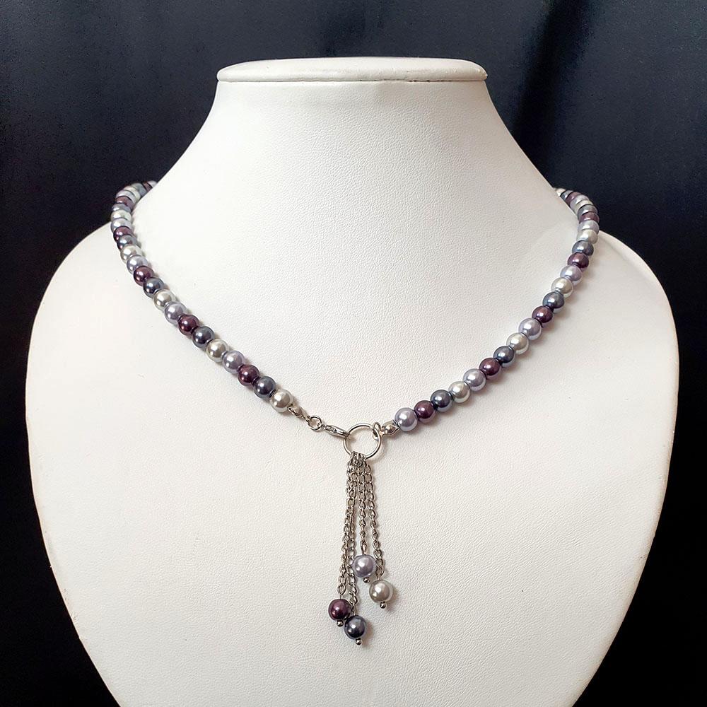 Nichole Necklaces velvet lilac necklace making kit — DIY set with beads and instructions for creating handmade jewelry