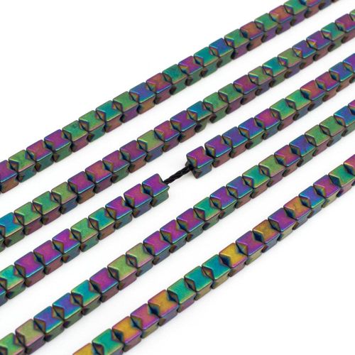3mm hematite cube — for jewelry making, crafting, and beadwork projects