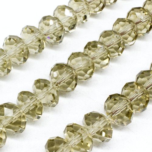 10mm crystal beads light yellow, pack of 30 — faceted for jewelry making and beadwork