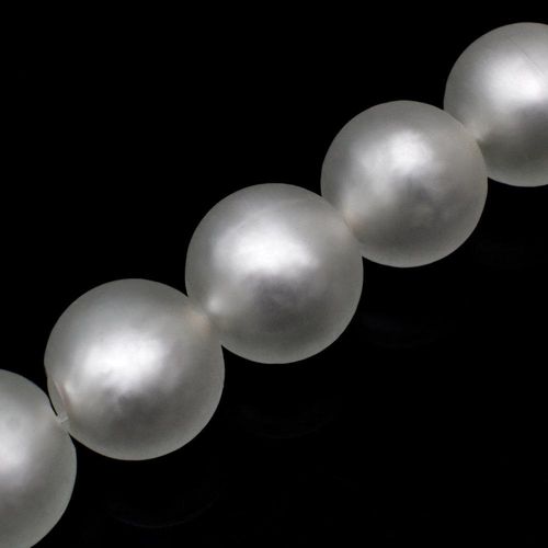 Lampwork Glass Bead Silver Bead Clear 15mm 1pc for jewellery making