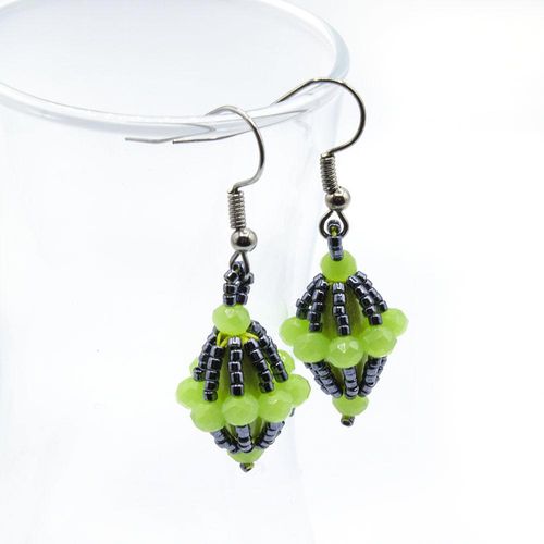 Elora Jewellery Set hematite lime jewelry making kit — DIY set with beads and instructions for creating handmade jewelry