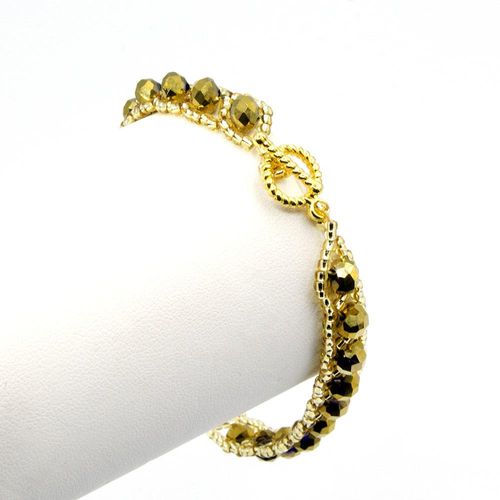 Amelia Bracelet Makes 3 topaz gold bracelet making kit — DIY set with beads and instructions for creating handmade jewelry