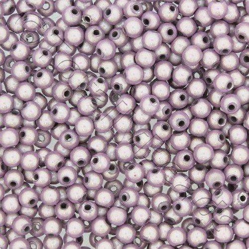 4mm Miracle acrylic round beads 4mm round lilac 120pcs — pack of 120, reflective 3D-effect beads ideal for jewelry making, crafts, and de…