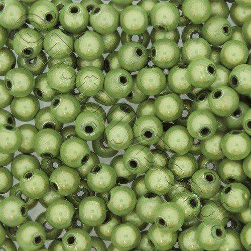 6mm Miracle acrylic round beads 6mm round lime green 65pcs — pack of 65, reflective 3D-effect beads ideal for jewelry making, crafts, and…
