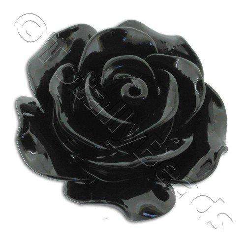Acrylic Rose 25mm 1 Row - Black