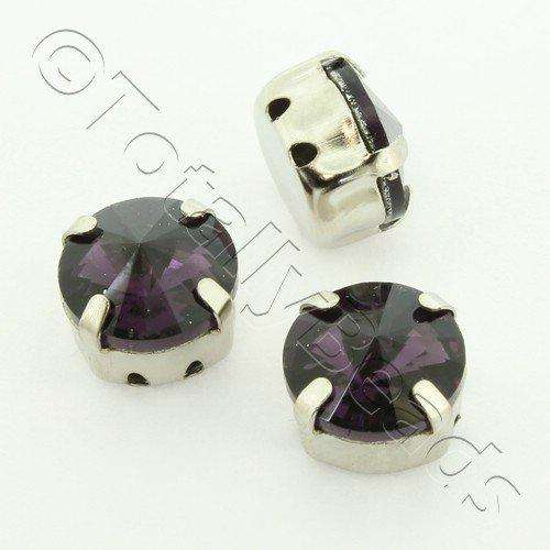 10mm crystal beads purple — faceted for jewelry making and beadwork
