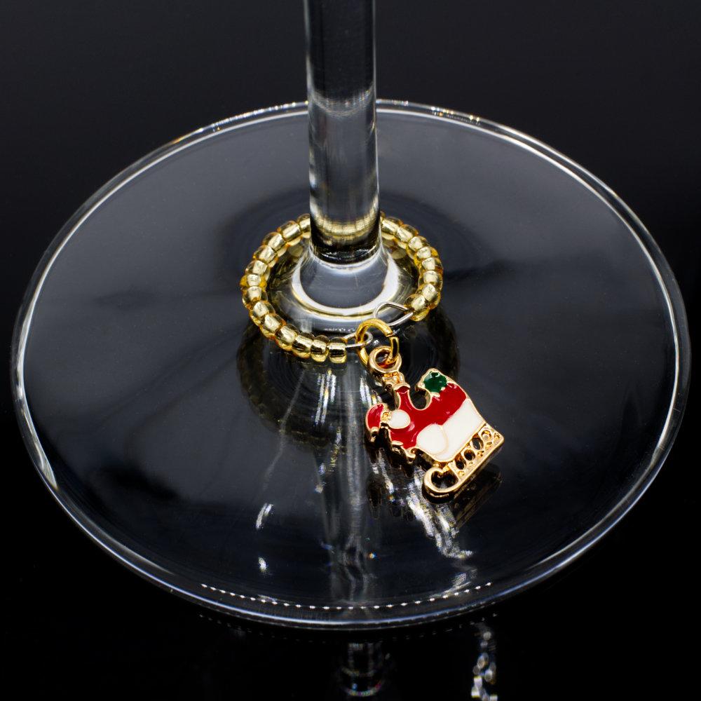 Wine Charm Festive Collection 6pcs jewelry making kit — DIY set with beads and instructions for creating handmade jewelry