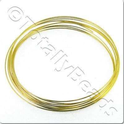 Bracelet Memory Wire 10 Loops - Gold Plated