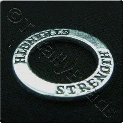Tibetan Silver Message Ring - Strength