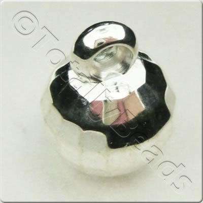 Acrylic Silver Bead - 10mm Facet Hanging Bead