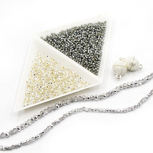 BC 2023 WK 3: Cubic Right Angle Weave Silver Diamond 3x4mm for jewellery making