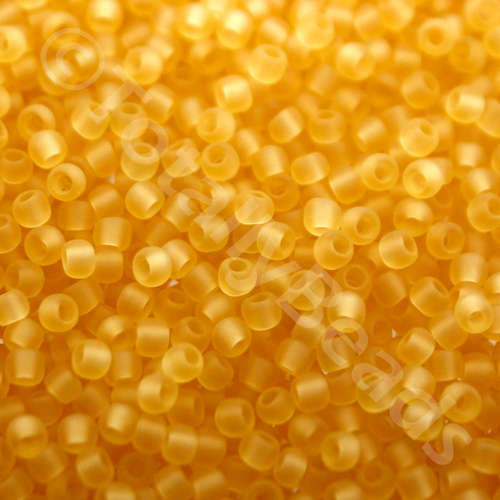 Toho Size 11 Seed Beads 10g - Trans Frosted Lt Topaz