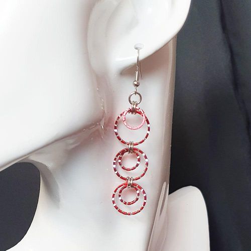 Celia Earrings pink earring making kit — DIY set with beads and instructions for creating handmade jewelry