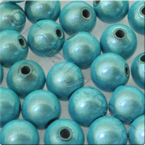 10mm Miracle acrylic round beads 10mm round aqua 40pcs — pack of 40, reflective 3D-effect beads ideal for jewelry making, crafts, and dec…