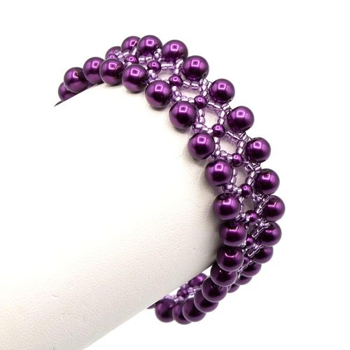 Serenity Bracelet raspberry rush bracelet making kit — DIY set with beads and instructions for creating handmade jewelry