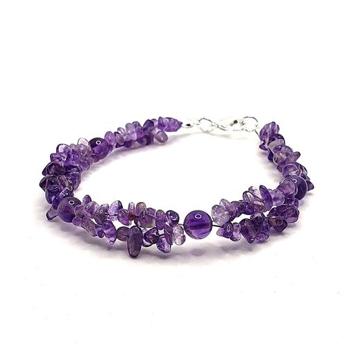 Precious Gemstone Set amethyst jewelry making kit — DIY set with beads and instructions for creating handmade jewelry