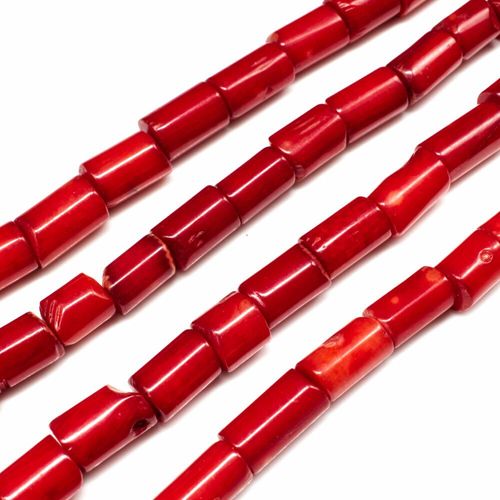 15mm resin druzy bead 15mm tube red 15" string — sparkling cabochon-style stone ideal for jewelry making, pendants, and craft designs