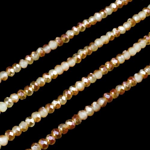 3mm crystal beads copper cream ab — AB finish, faceted for jewelry making and beadwork