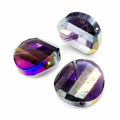 18mm crystal beads iris gold rainbow, pack of 6 — faceted for jewelry making and beadwork