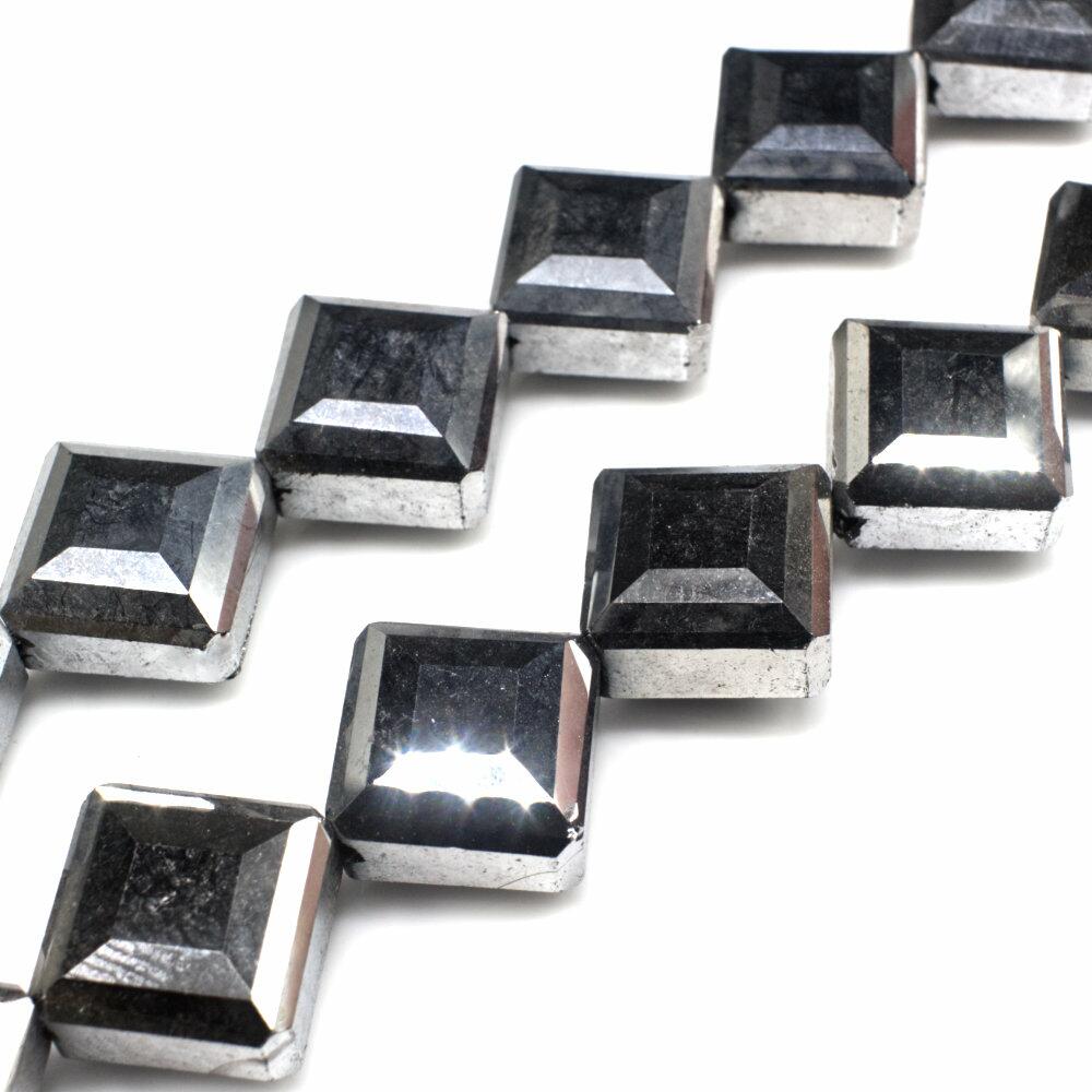 14mm crystal beads silver, pack of 8 — plated finish, ideal for jewelry making and beadwork