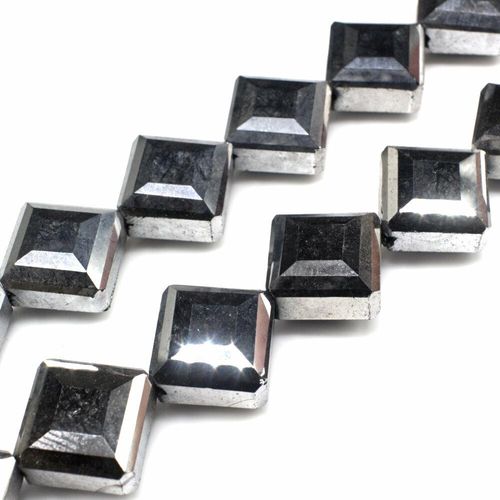 14mm crystal beads silver, pack of 8 — plated finish, ideal for jewelry making and beadwork