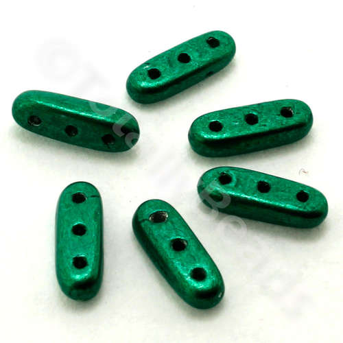 10mm Czech glass glass beads lush medow — pack of 30, high-quality two-hole beads ideal for jewelry making, bead weaving, and crafts