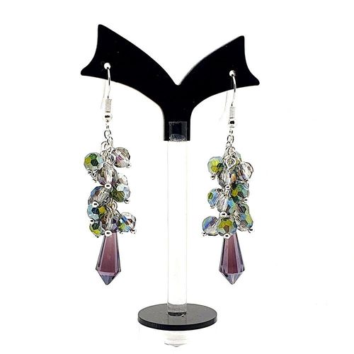 Evie Earrings 3 Pairs rainbow purple earring making kit — DIY set with beads and instructions for creating handmade jewelry