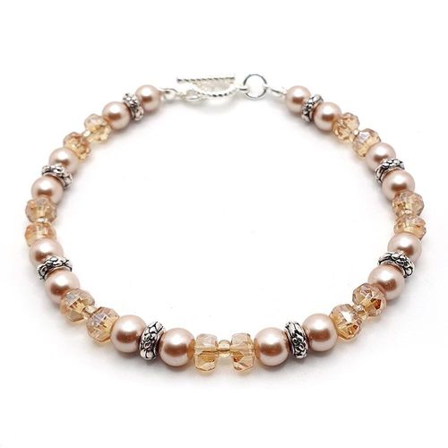Zeena Bracelet champagne bracelet making kit — DIY set with beads and instructions for creating handmade jewelry