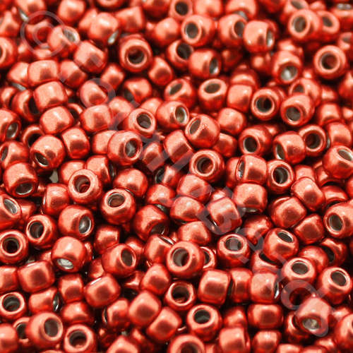 Toho Size 8 Seed Beads 10g - Hybrid Met Aurora Red